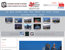 Tablet Screenshot of canadianqualitycongress.com